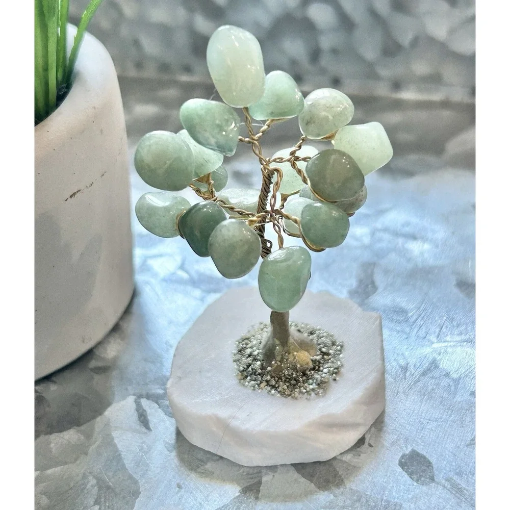 Green Aventurine Crystal‎ Little Tree Semi-Precious Stones 3